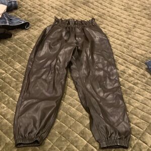 Vintage Havana Black Leather Pants